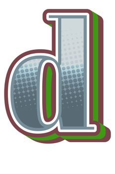 Vintage Comic Alphabet Letter and Number png