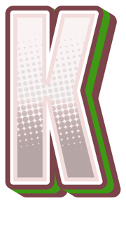 Vintage Comic Alphabet Letter and Number png
