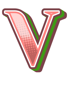 Vintage Comic Alphabet Letter and Number png