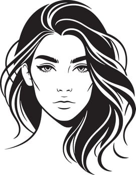 Women Beauty Face Silhouette Illustration vector