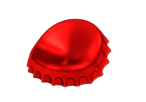 Red bottle cap, transparent background png
