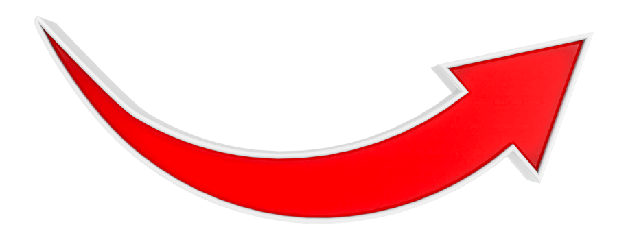 Flat design arrow 3D png