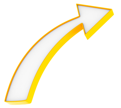Flat design arrow 3D png