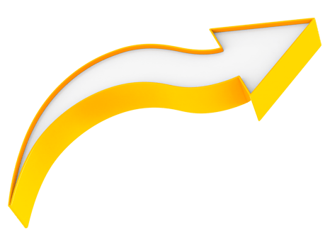 Flat design arrow 3D png