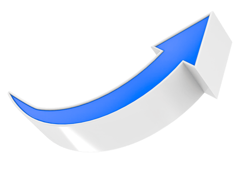 Flat design arrow 3D png