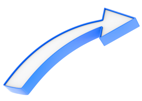 Flat design arrow 3D png