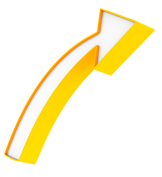 Flat design arrow 3D png