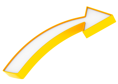 Flat design arrow 3D png
