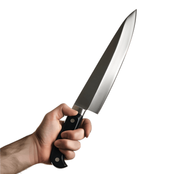 Knife in Hand on Transparent background png