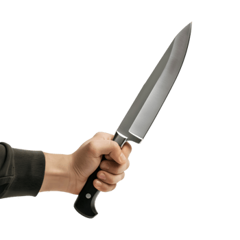 Knife in Hand on Transparent background png