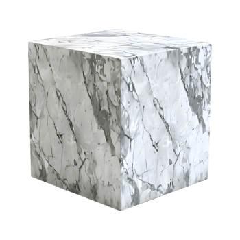 Cube Shape Stone of Marble on Transparent background png