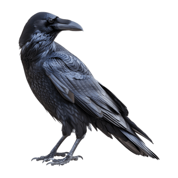 Black Crow on Transparent background png