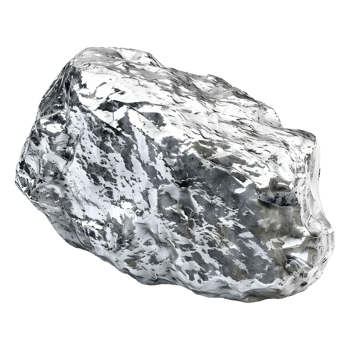 Raw Silver Stone on Transparent background png