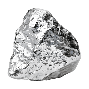Raw Silver Stone on Transparent background png