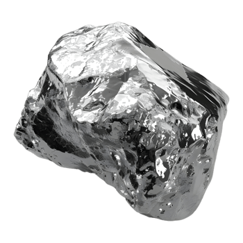 Raw Silver Stone on Transparent background png