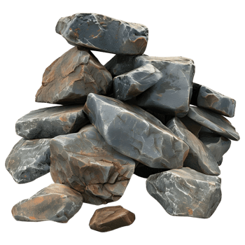 Different Kind of Stones Stack on Transparent background png