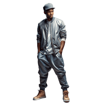 Stylish Young Man in Trendy Streetwear Posing Confidently With a Transparent Background png