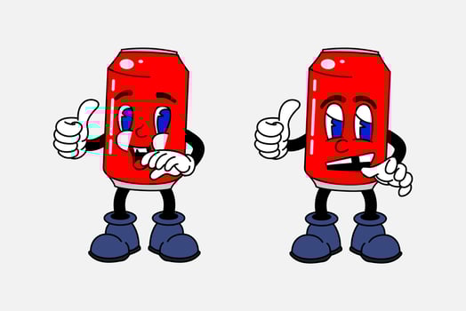 old cartoon mascot character elements. different clipart, faces, limbs. character creator for vintage retro logos and branding. isolated illustrations vector
