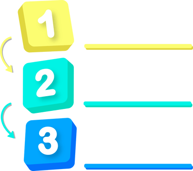 3 Step learning element png