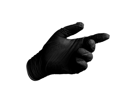 Black glove isolated on transparent background. File png