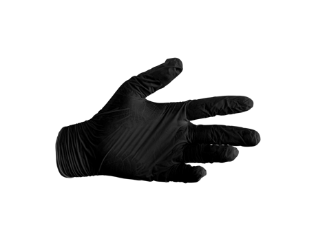Black glove isolated on transparent background. File png