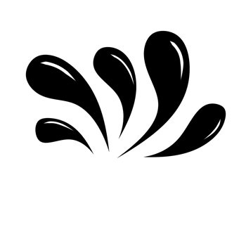 black and white water cartoon element transparent, water illustration element comic png