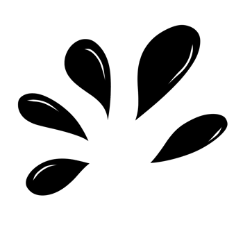 black and white water cartoon element transparent, water illustration element comic png