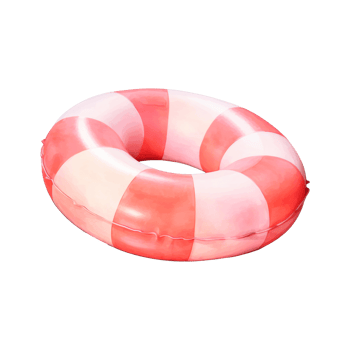 Pool Float Isolated Detailed Watercolor Hand Drawn Painting Illustration png