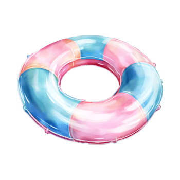 Pool Float Isolated Detailed Watercolor Hand Drawn Painting Illustration png