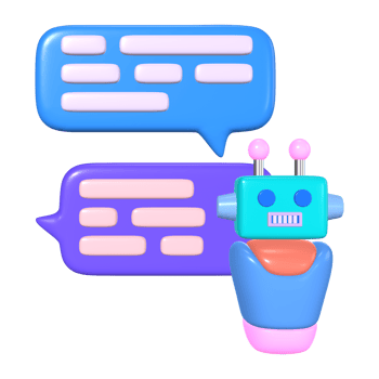 AI Chatbot 3D Illustration Icon png