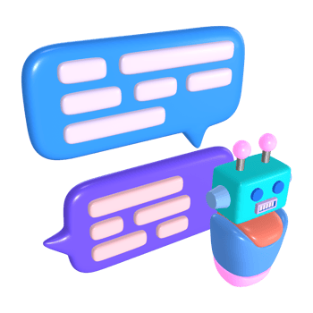 AI Chatbot 3D Illustration Icon png