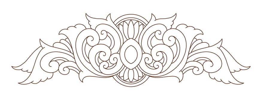 Line art Classic vintage elements ornament frame vector