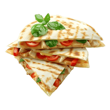 3D Rendering of a Quesadillas on Transparent Background png