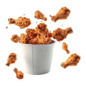 3D Rendering of a Chicken Nuggets in a box on Transparent Background png
