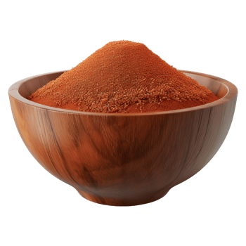 3D Rendering of a Red Spice Grinded in a Bowl on Transparent Background png