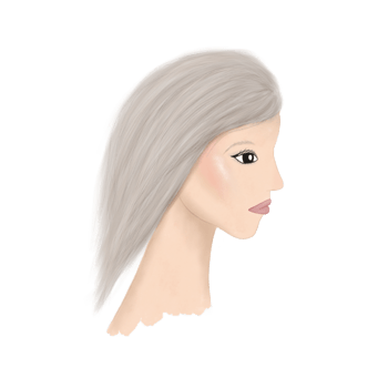 Beautiful Woman Face Side Profile png