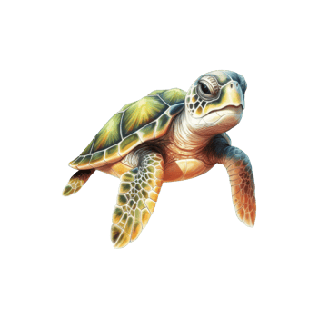 Turtle Isolated Detailed Watercolor Hand Drawn Painting Illustration png
