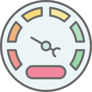 Gauge Line Filled Light Icon vector