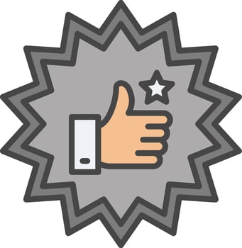 Best Choice Line Filled Light Icon vector