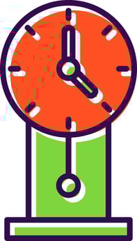 Clock filled Design Icon vector