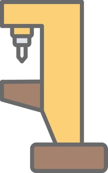Drilling Machine Line Filled Light Icon vector