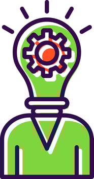 Personal Idea filled Design Icon vector