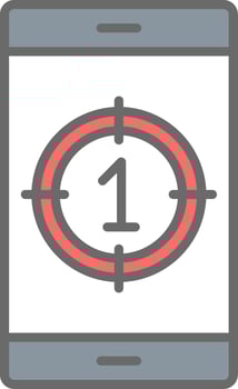 Countdown Line Filled Light Icon vector