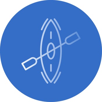 Kayak Flat Bubble Icon vector