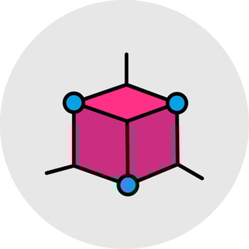 3d Modeling Line Filled Light Icon vector