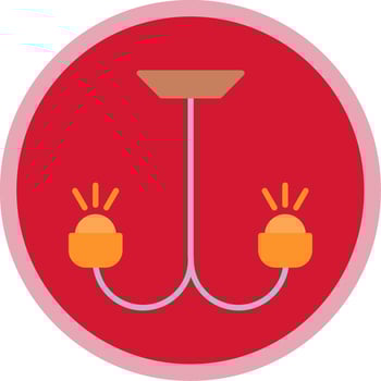 Chandelier Flat Multi Circle Icon vector