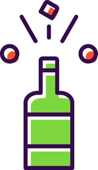 Champagne filled Design Icon vector