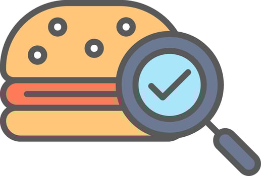 Fast Food Line Filled Light Icon vector