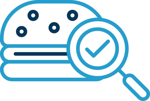 Fast Food Line Blue Two Color Icon vector