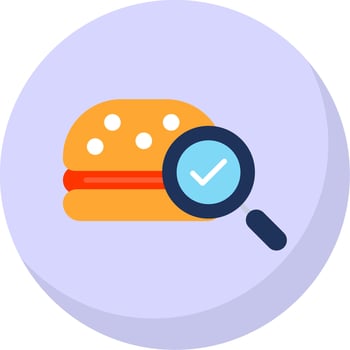 Fast Food Flat Bubble Icon vector